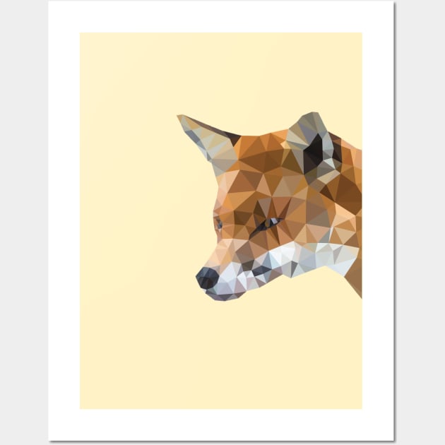 Low Poly Fox Wall Art by Art Designs